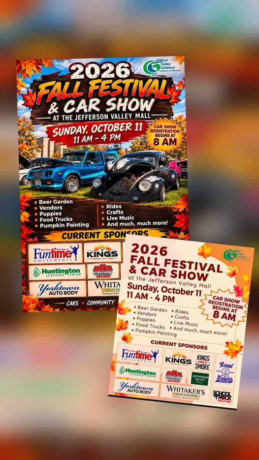 Flyer for 2026 Fall Festival & Car Show