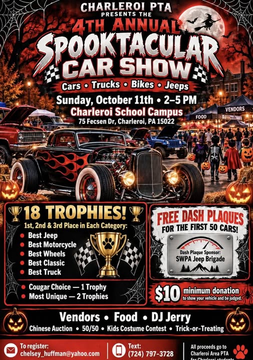 Flyer for 24th Annual Spooktacular Car Show