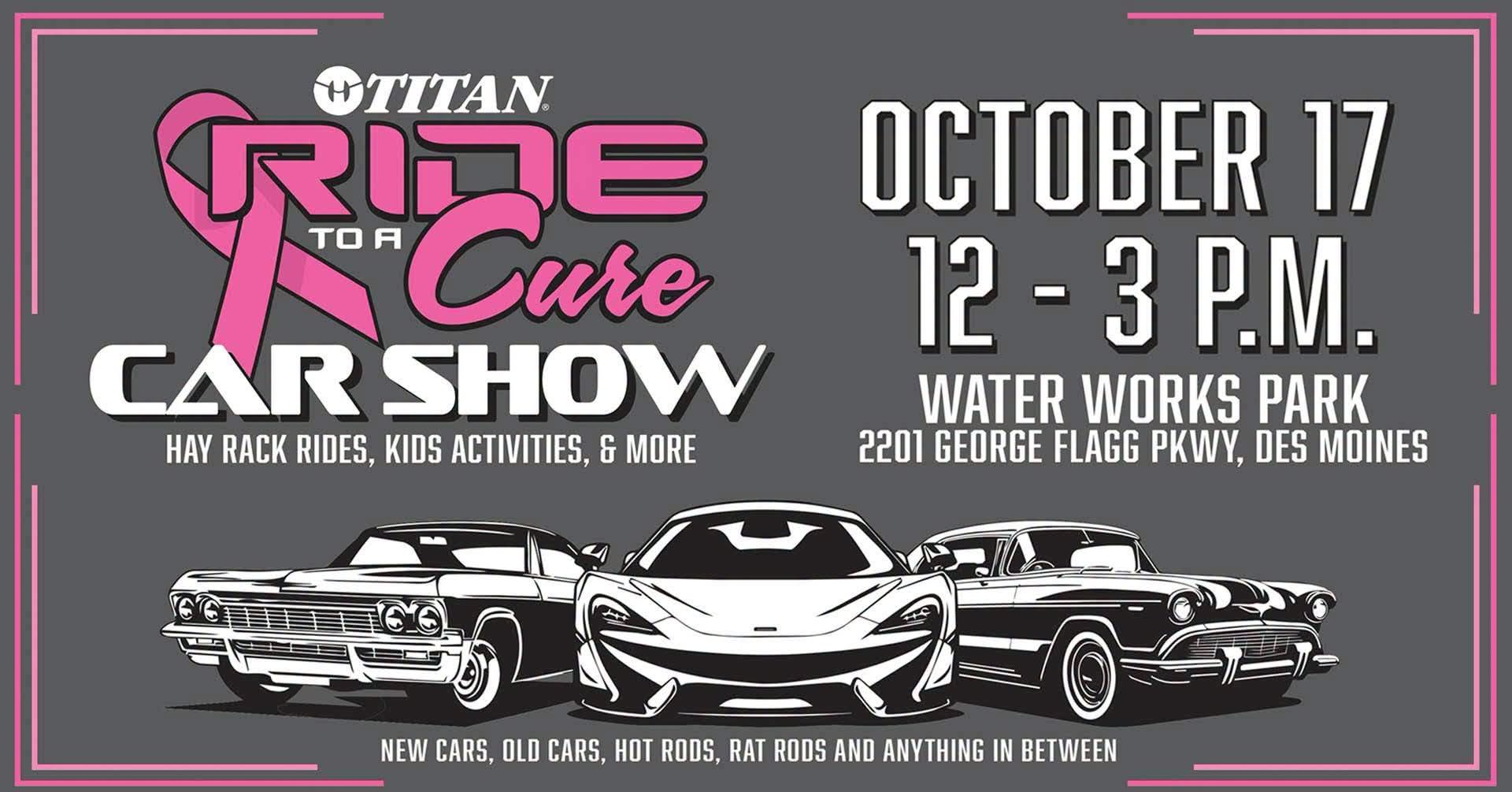 Flyer for Ottitan Ride to a Cure Car Show