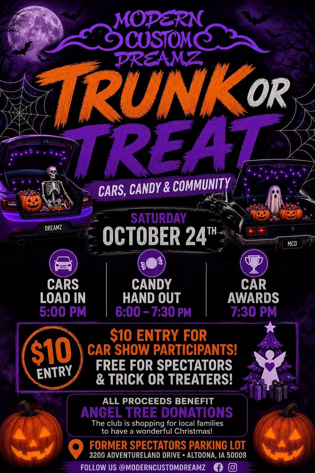 Flyer for Modern Custom Dreamz Trunk or Treat
