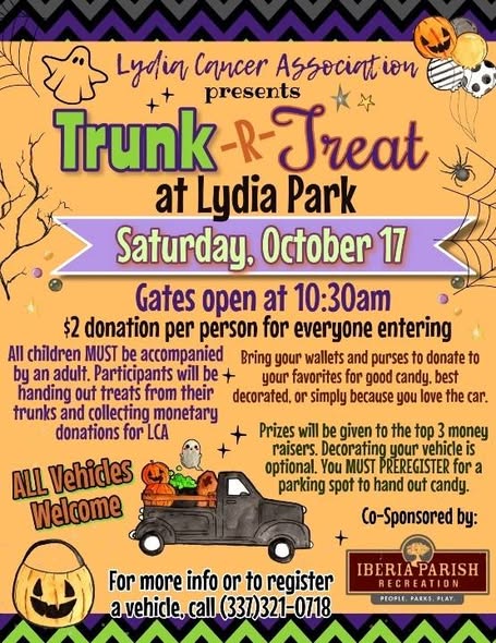 Flyer for Trunk-r-Treat at Ludia Park