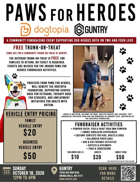 Flyer for Paws for Heroes