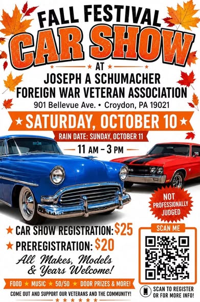 Flyer for Fall Festival Car Show