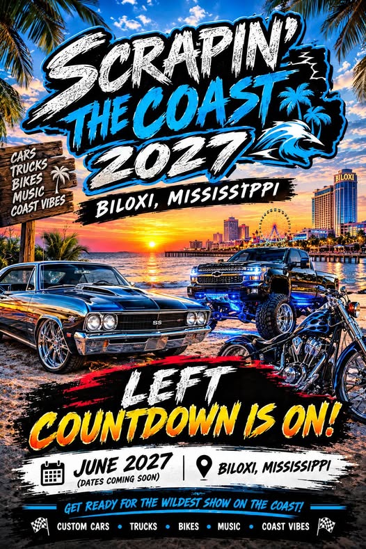Flyer for Scrapin' The Coast 2027