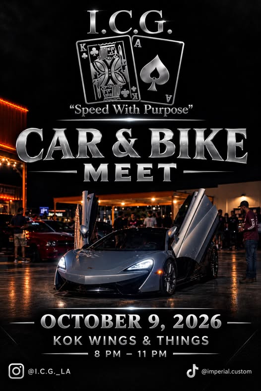 Flyer for I.C.G. Car & Bike Meet