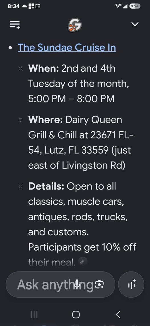 Flyer for The Sundae Cruise In