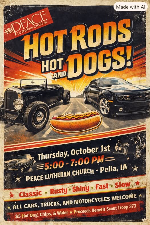 Flyer for Hot Rods, Hot Dogs and Dogs