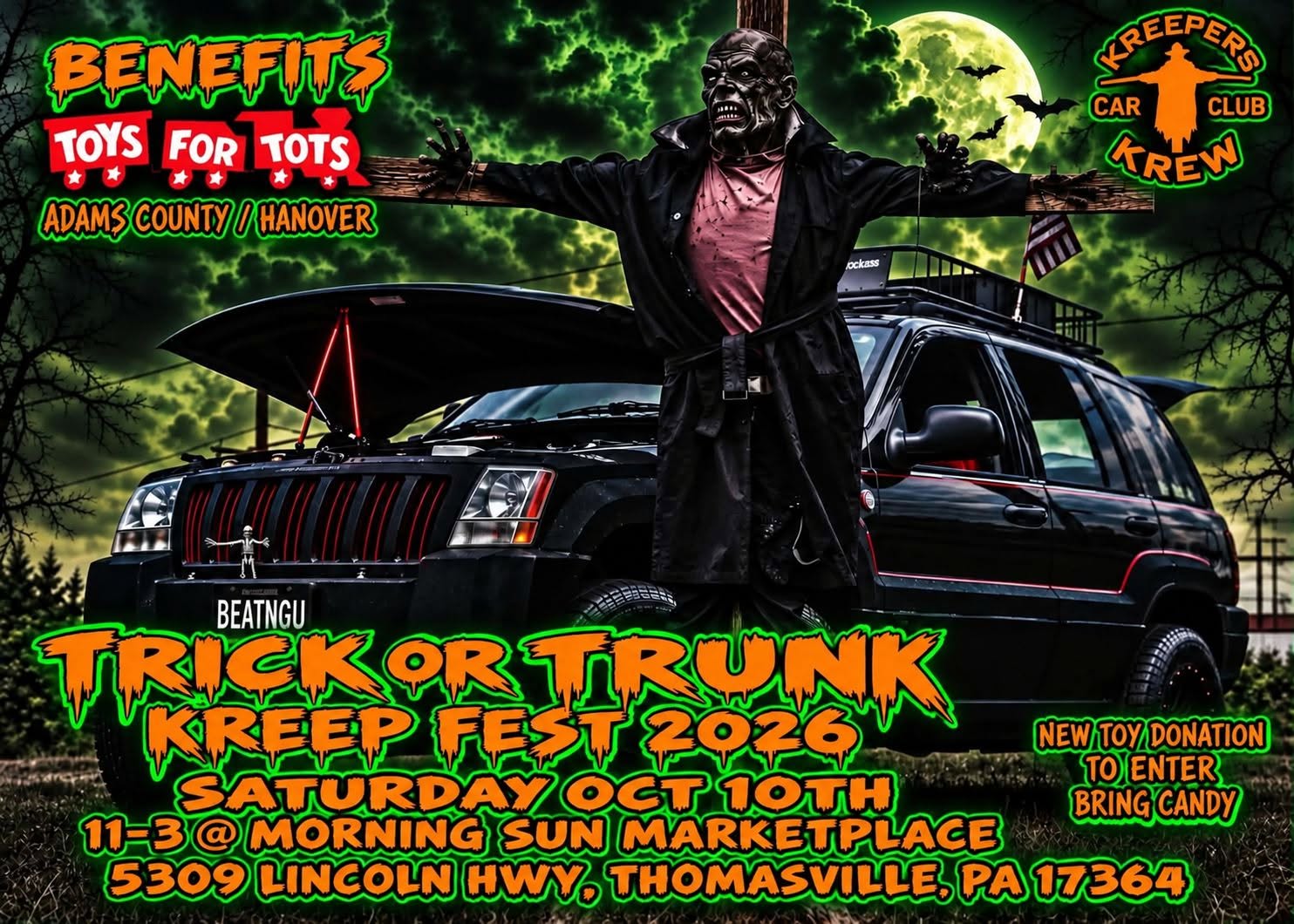 Flyer for BeatnGu Trick or Trunk Kreep Fest 2026