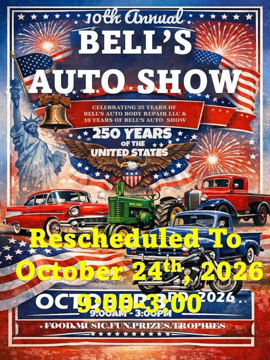 Flyer for 10th Annual Bell's Auto Show