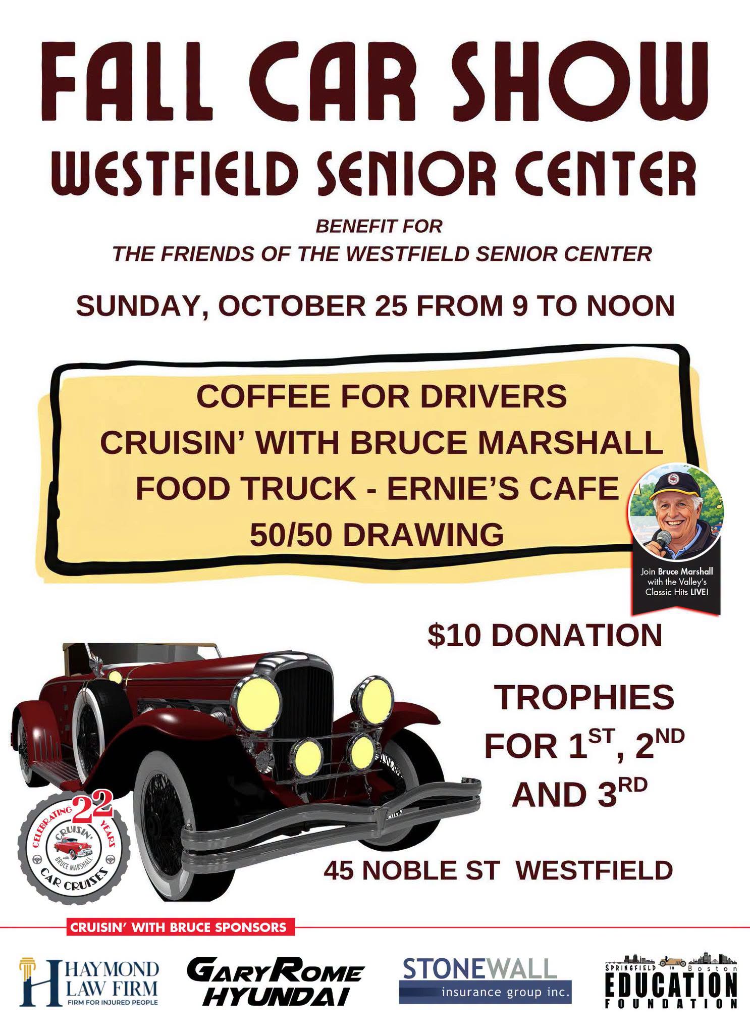 Flyer for Fall Car Show - Westfield Senior Center
