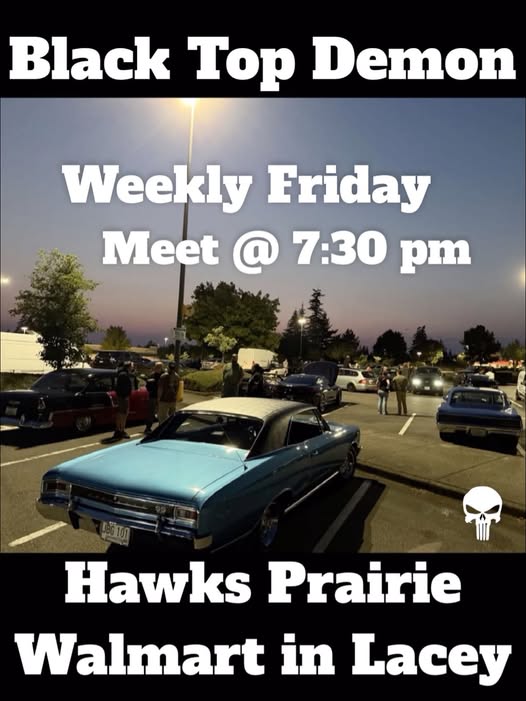Flyer for Black Top Demon Weekly Friday Meet
