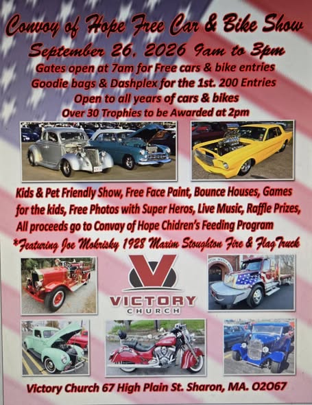 Flyer for Convoy of Hope Free Car & Bike Show