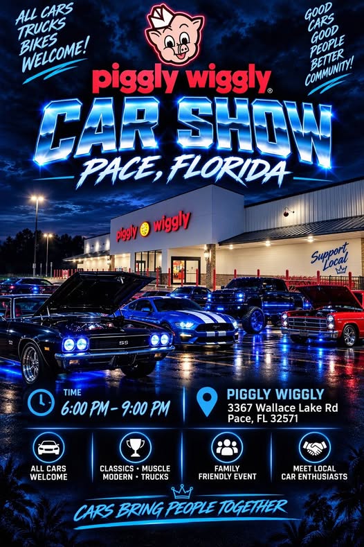 Flyer for Piggly Wiggly Car Show