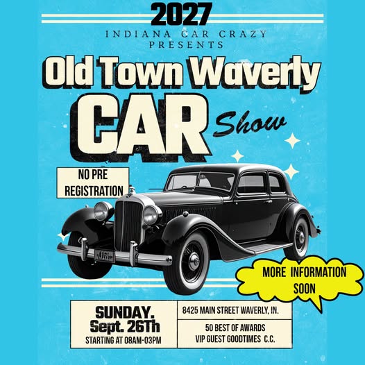 Flyer for Old Town Waverly CAR Show