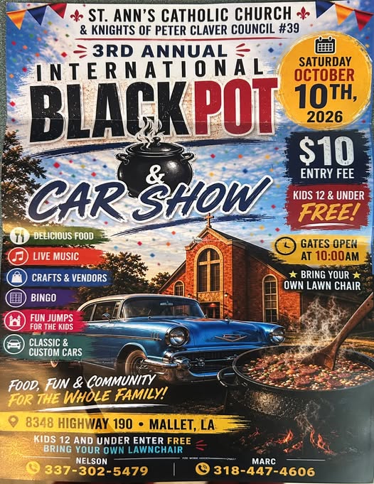 Flyer for 3rd Annual International Black Pot & Car Show