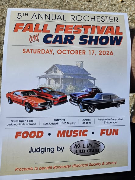Flyer for 5th Annual Rochester Fall Festival and Car Show