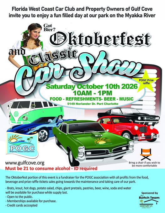 Flyer for Oktoberfest and Classic Car Show