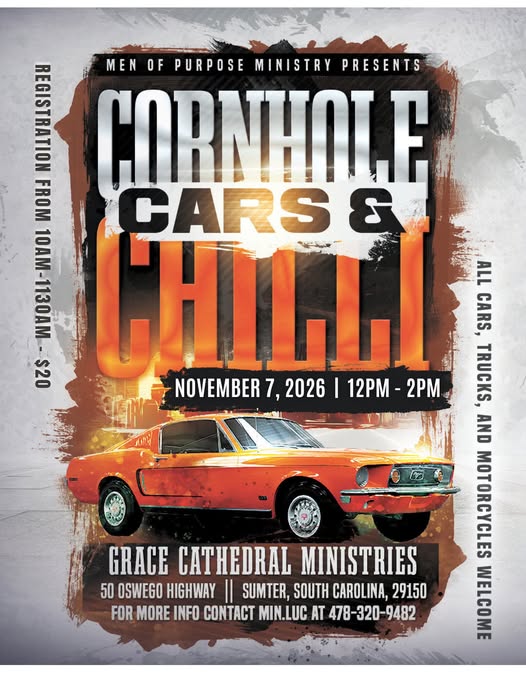 Flyer for Cornhole Cars & Grill