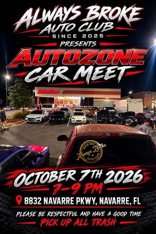 Flyer for AutoZone Car Meet