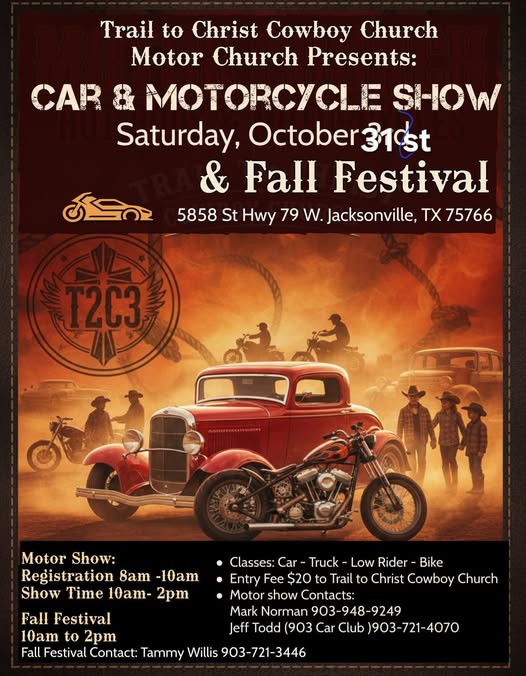 Flyer for Car & Motorcycle Show & Fall Festival