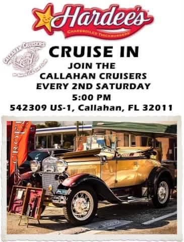 Flyer for Callahan Cruisers Cruise In at Hardee's