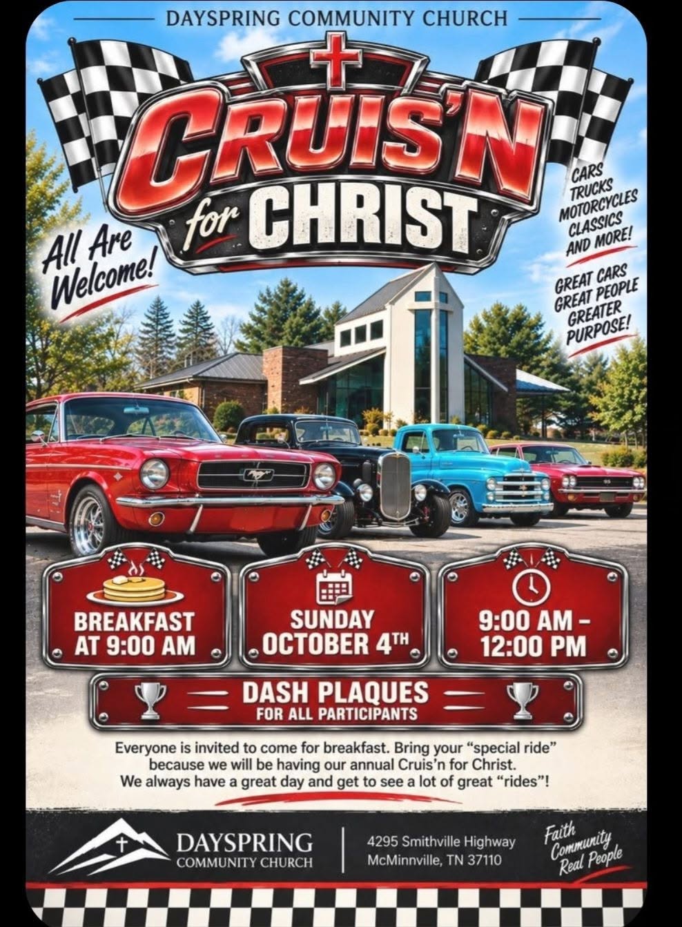 Flyer for Cruisin for Christ