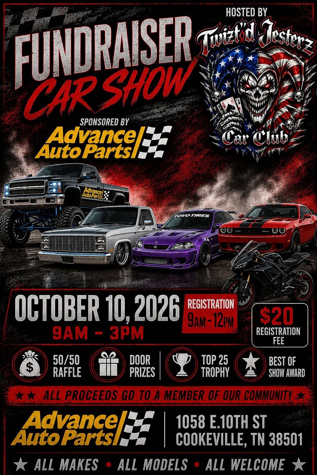 Flyer for Fundraiser Car Show