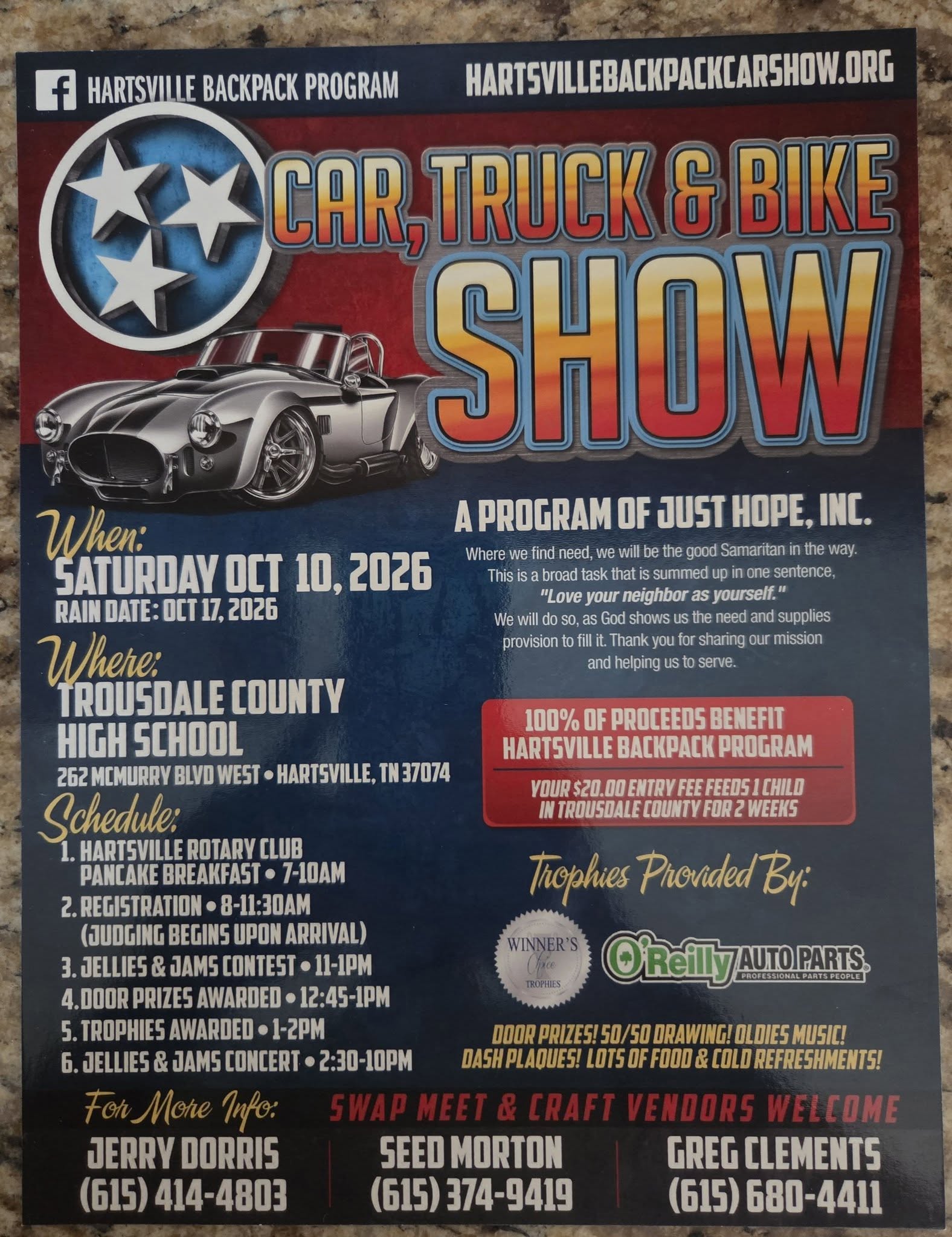 Flyer for Car, Truck & Bike Show