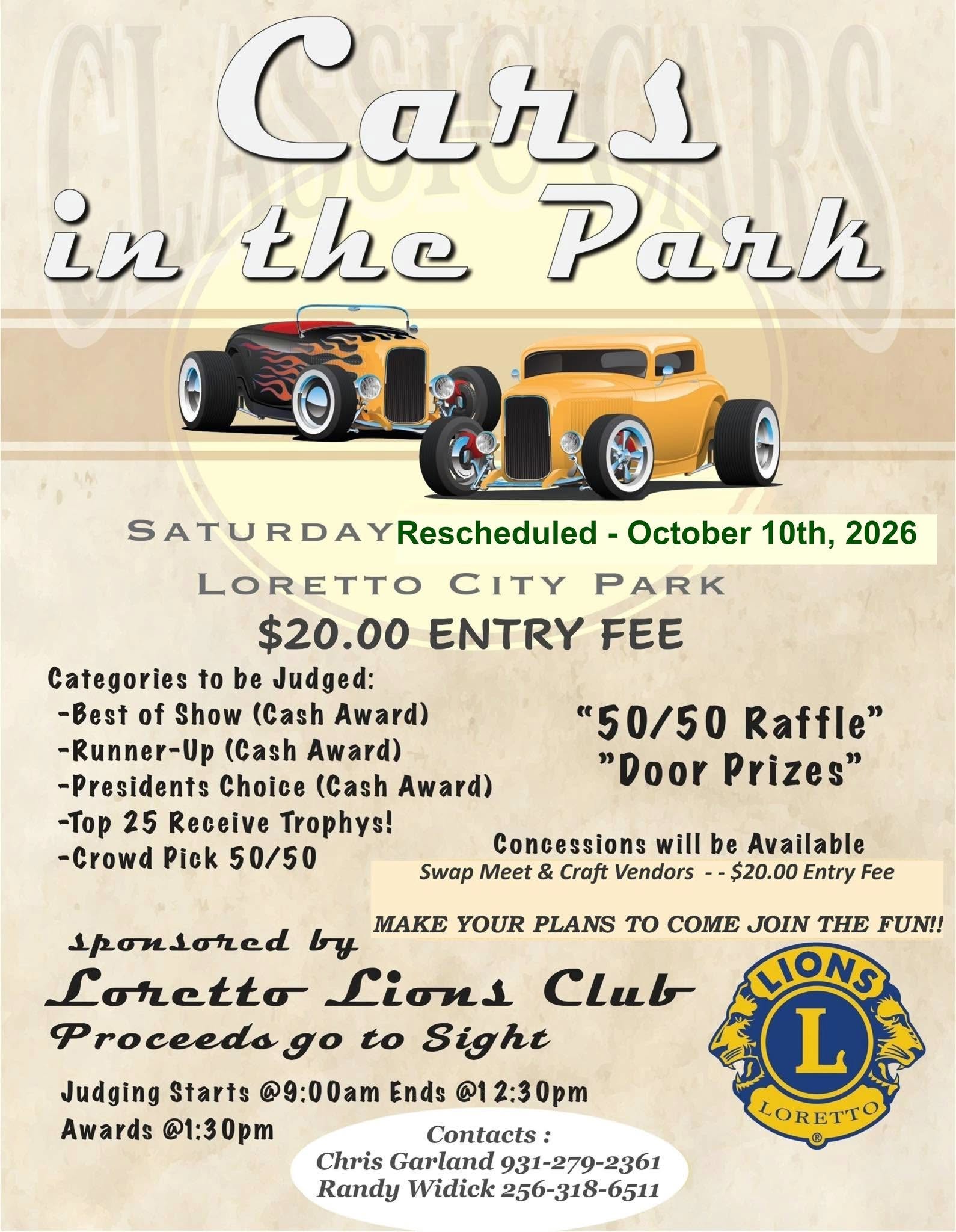 Flyer for Cars in the Park