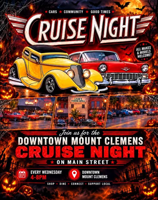 Flyer for Downtown Mount Clemens Cruise Night