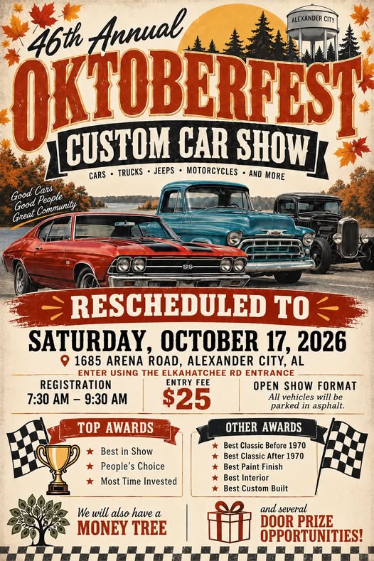 Flyer for 46th Annual Oktoberfest Custom Car Show