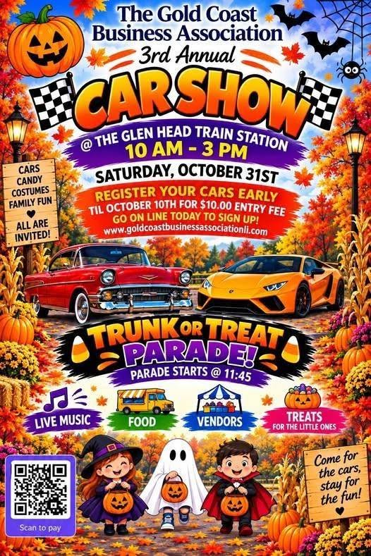 Flyer for The Gold Coast Business Association 3rd Annual Car Show