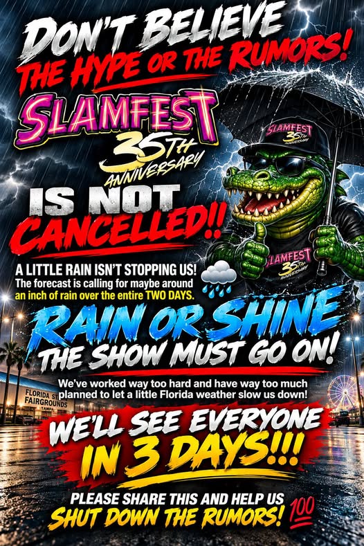 Flyer for SLAMFEST 25th Anniversary