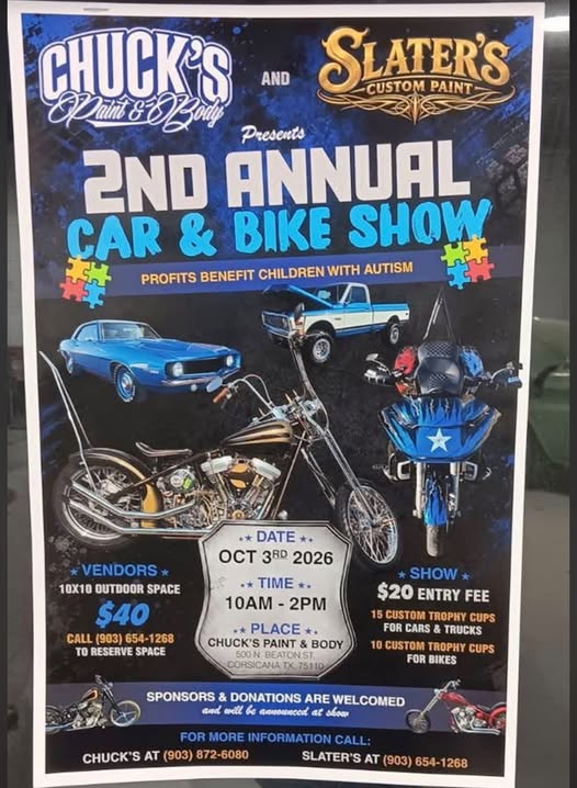 Flyer for 2nd Annual Car & Bike Show