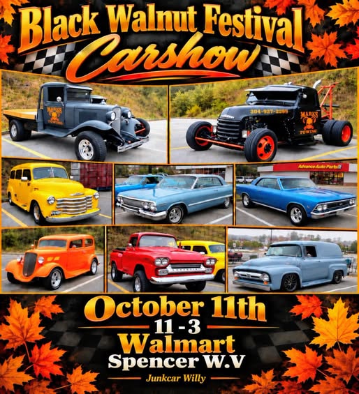 Flyer for Black Walnut Festival Carshow
