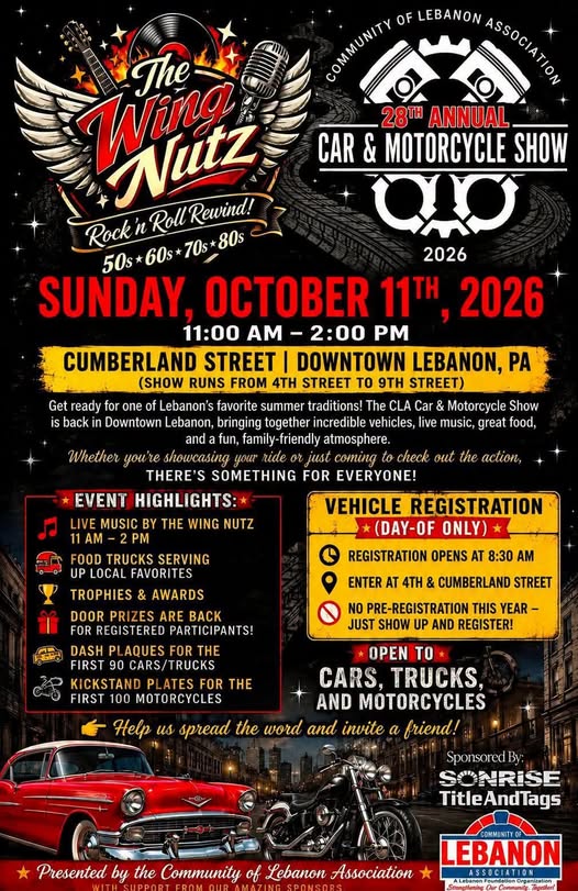 Flyer for 29th Annual Car & Motorcycle Show