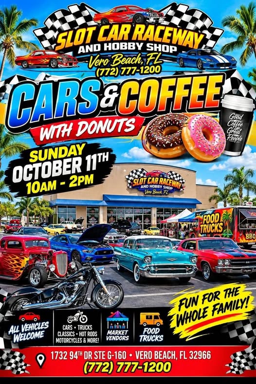 Flyer for Cars & Coffee with Donuts