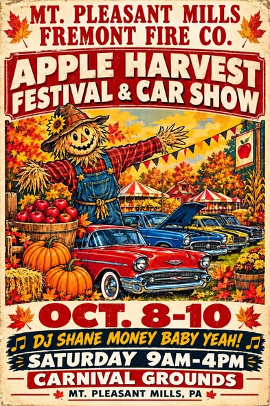 Flyer for Apple Harvest Festival & Car Show