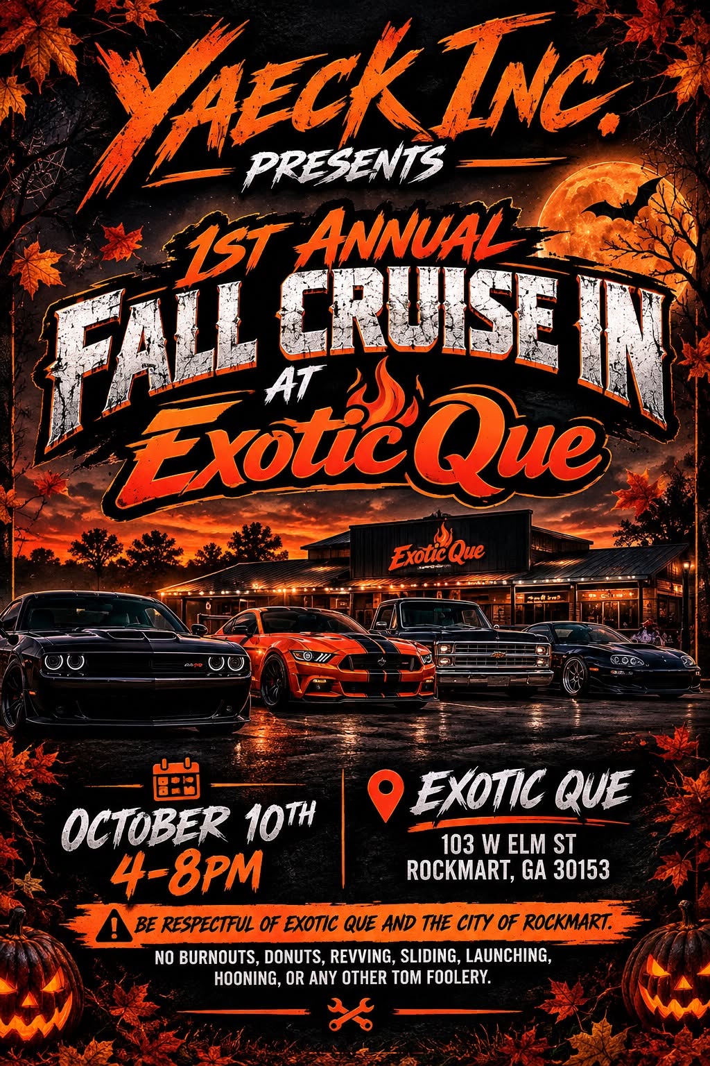 Flyer for 1st Annual Fall Cruise In