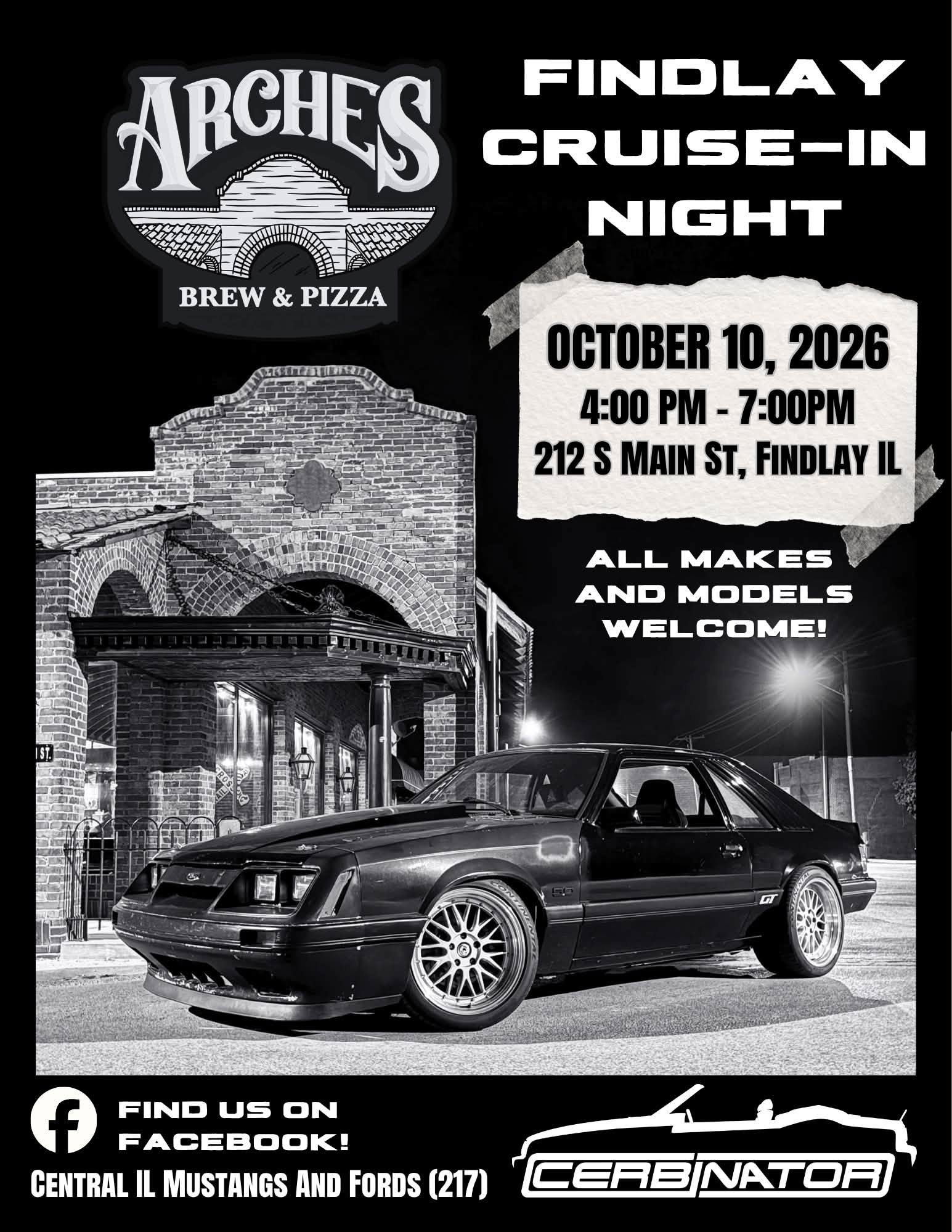 Flyer for Findlay Cruise-In Night