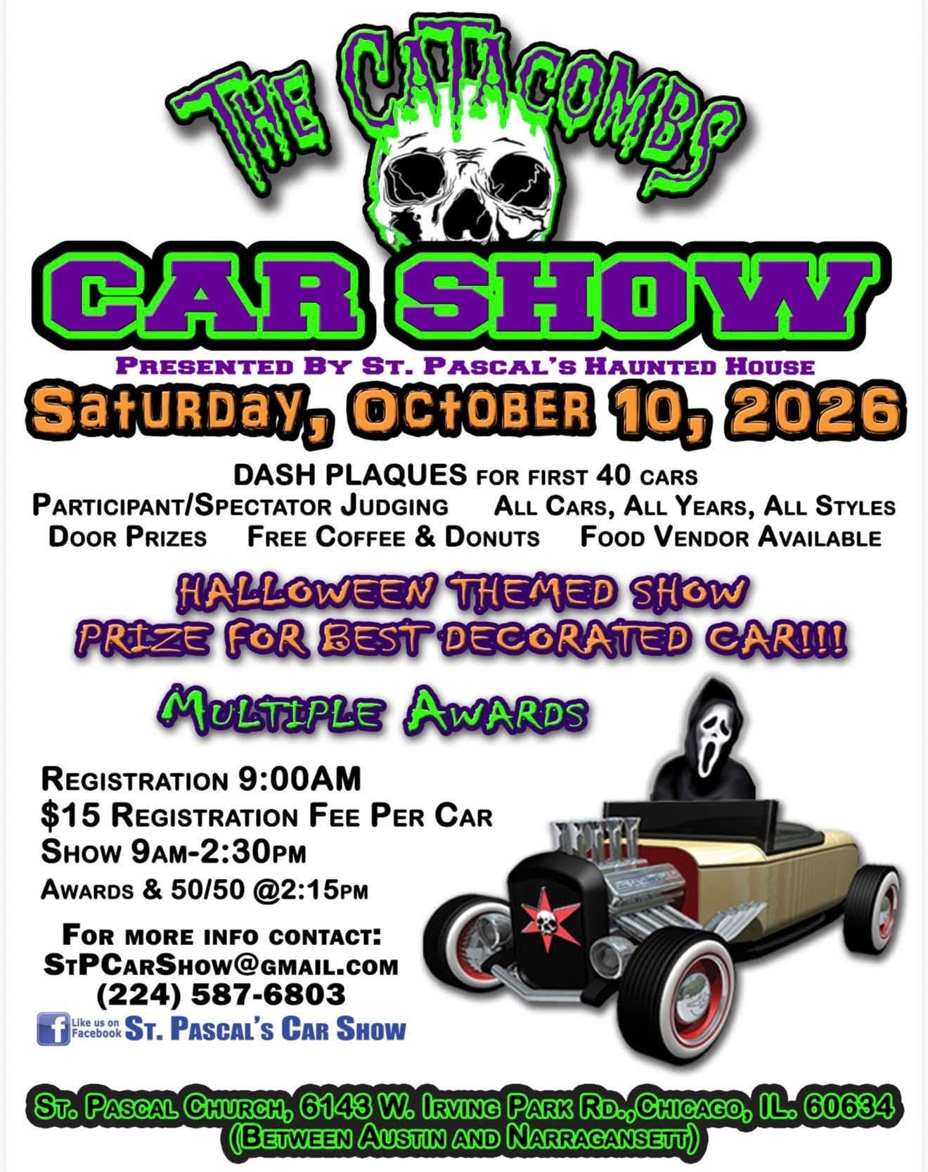 Flyer for The Catacomb Car Show