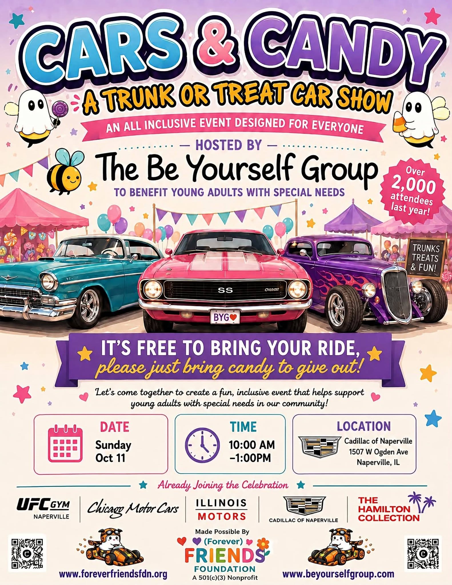Flyer for Cars & Candy - A Trunk or Treat Car Show