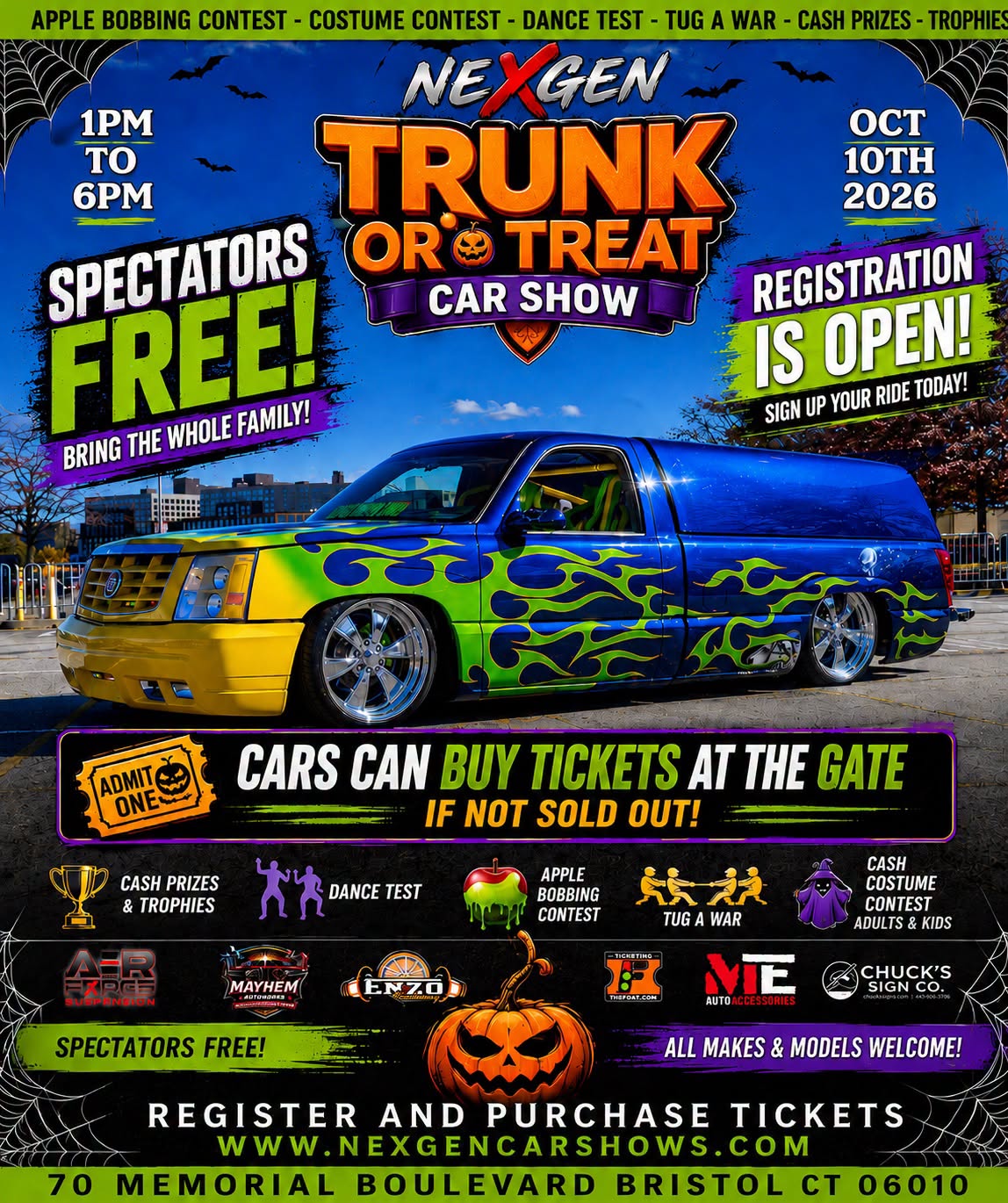 Flyer for NeXgen Trunk or Treat Car Show