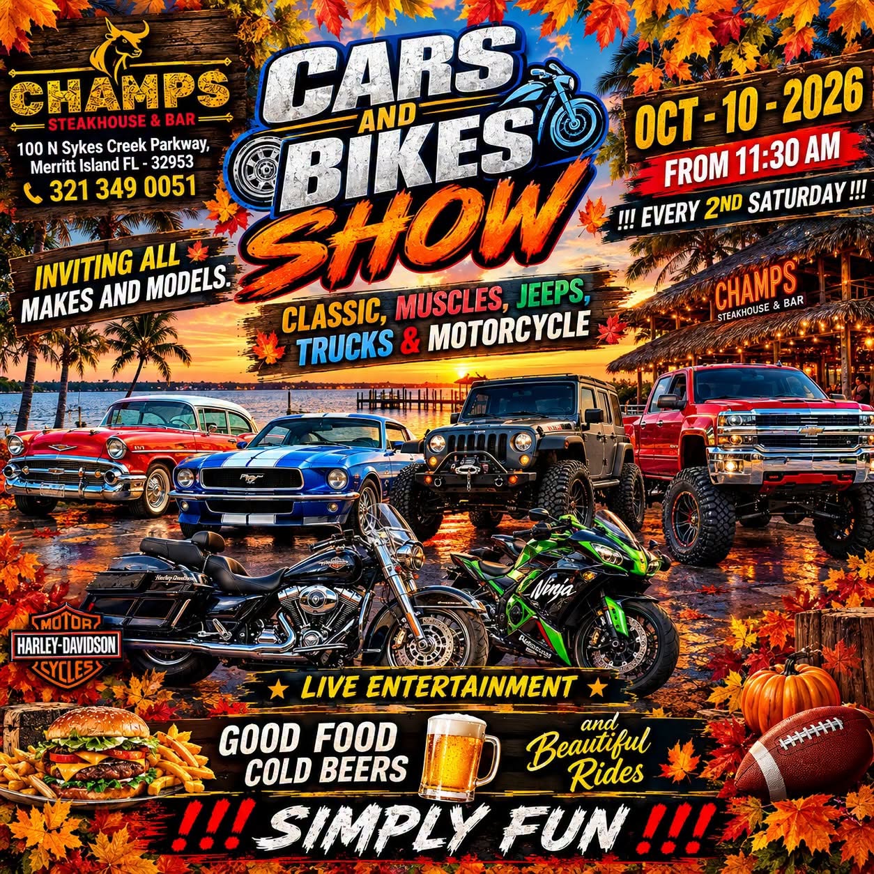 Flyer for Cars and Bikes Show