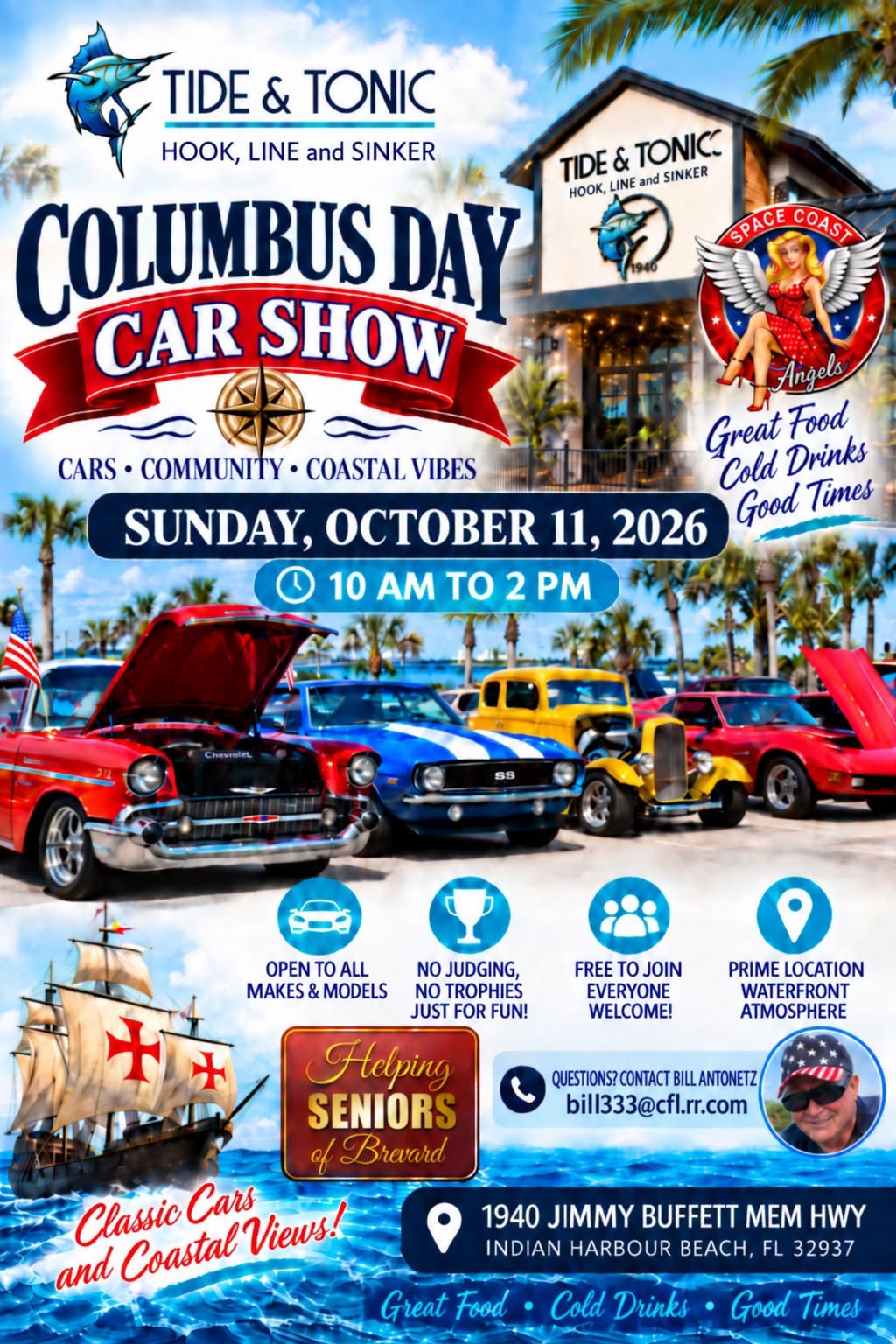 Flyer for Columbus Day Car Show