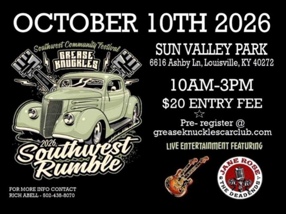 Flyer for 2026 Southwest Rumble - Grease Knuckles Car Club