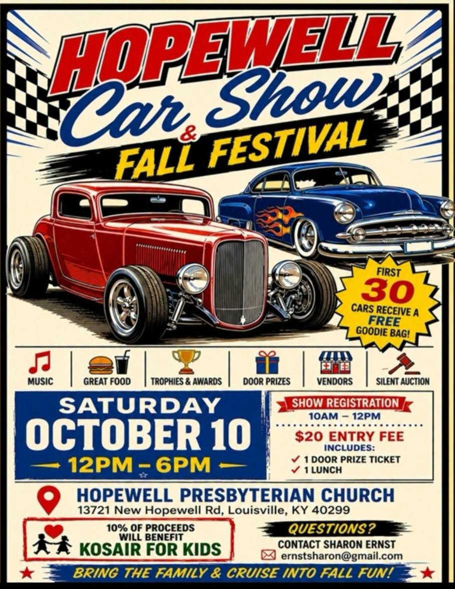 Flyer for Hopewell Car Show & Fall Festival