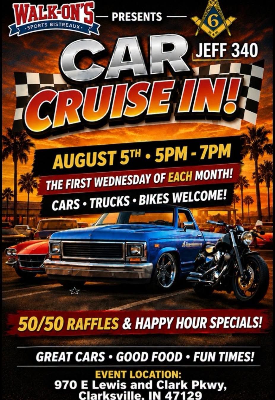 Flyer for Car Cruise In