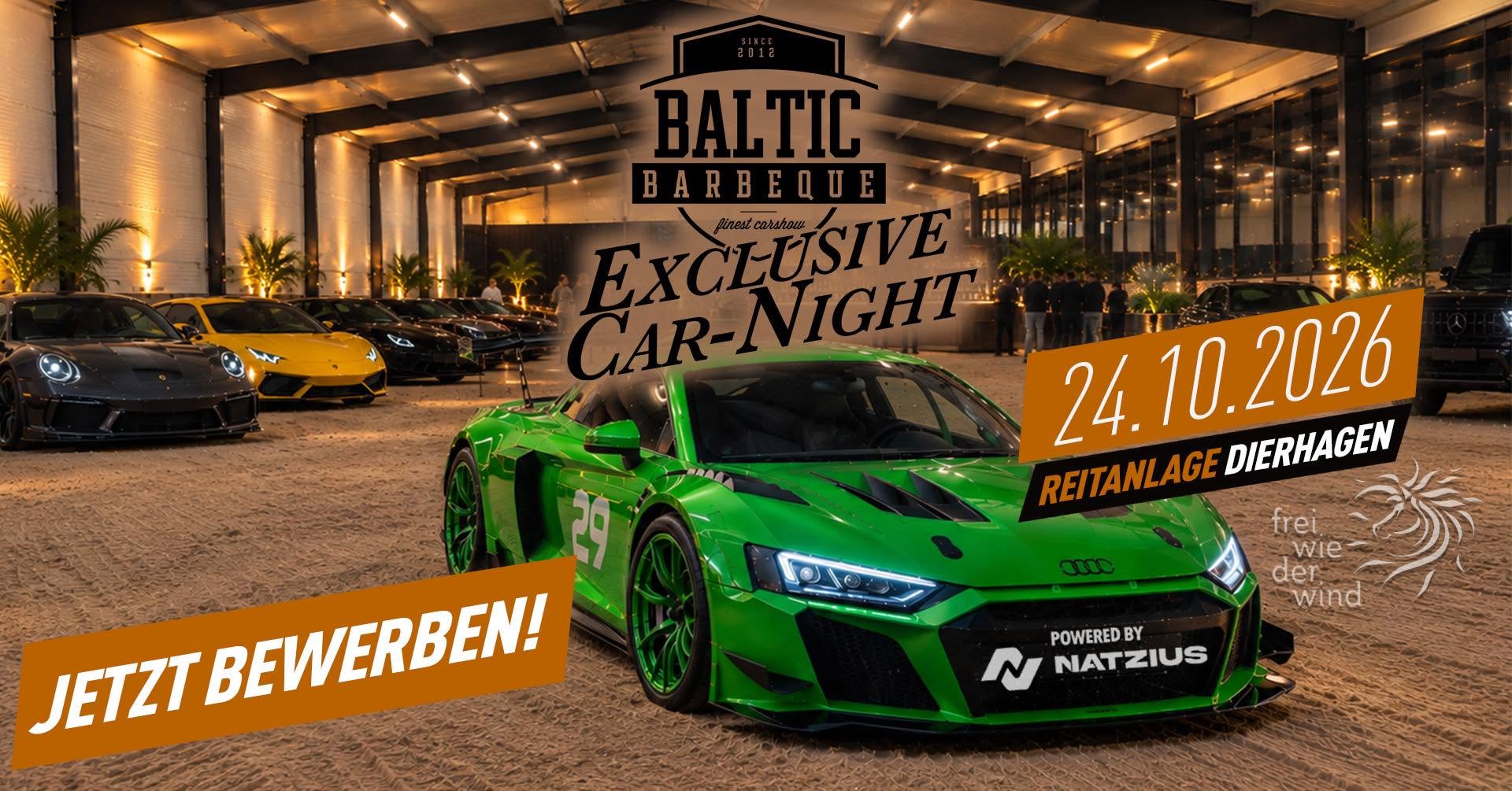 Flyer for Baltic Barbeque Exclusive Car-Night