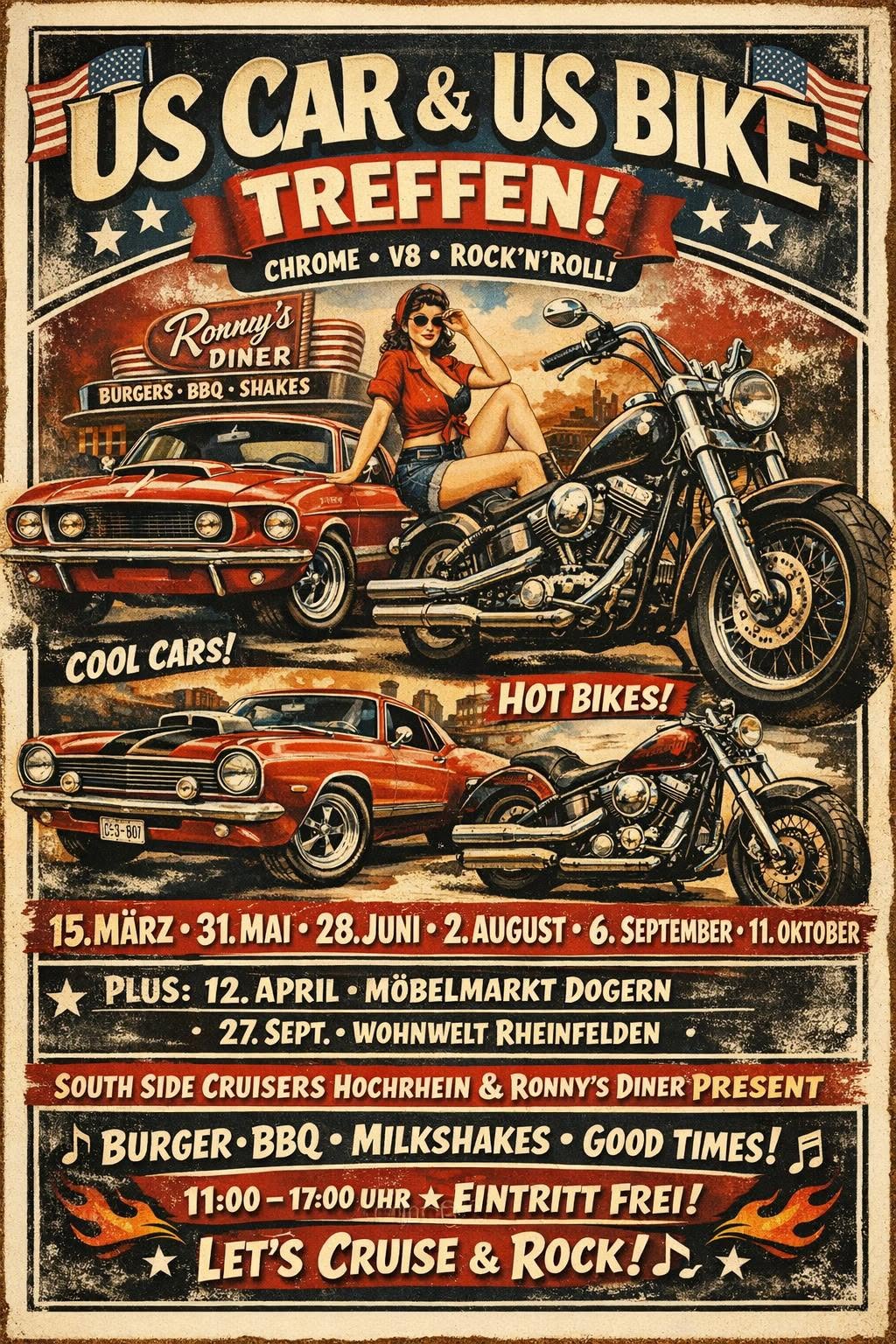 Flyer for US CAR & US BIKE TREFFEN